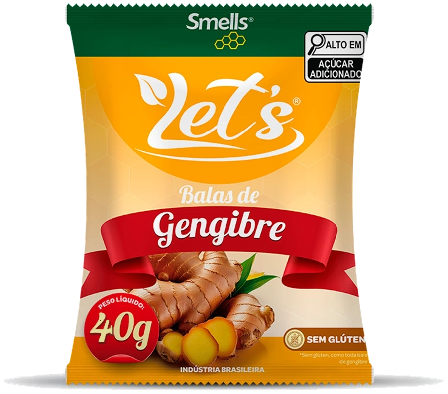 Embalagem laranja de gengibre